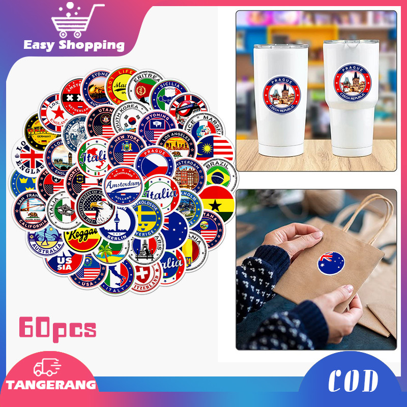 

Sticker Pack 60pcs Sticker Tumbler Stiker Laptop Koper Helm