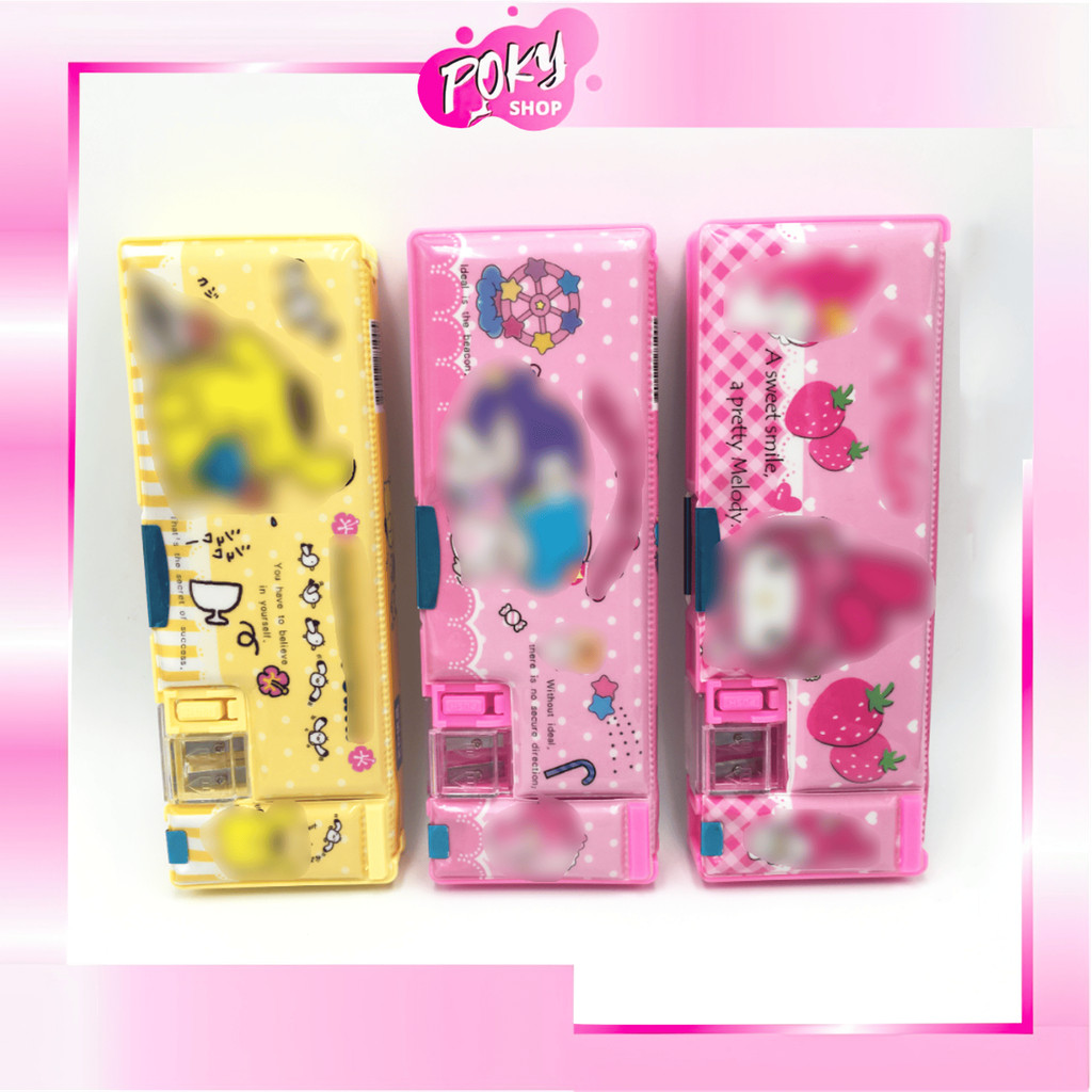 

POKY - S5984 Kotak Pensil / Kotak Pensil Magnet 2 Sekat / Kotak Pensil Anak Dilengkapi Rautan / Kotak Pensil Lucu