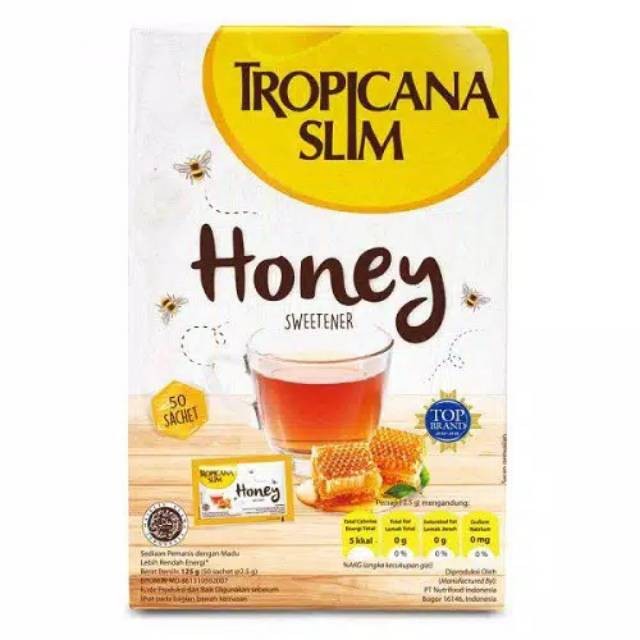 

tropicana slim honey sweetener 125 gram 50's x 2,5 gram - ABO