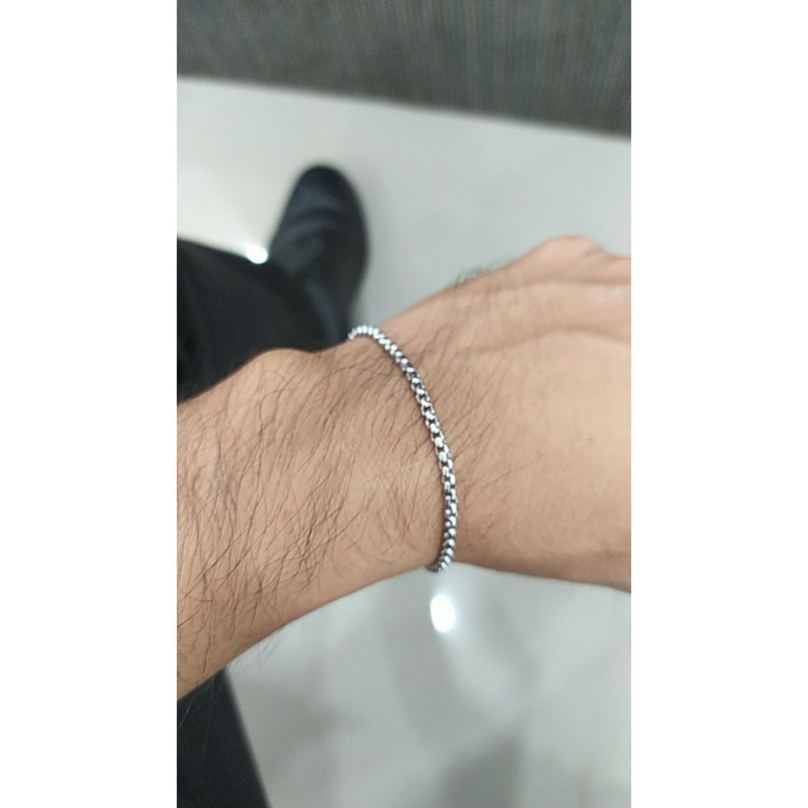 SALE Gelang Pria Titanium Anti Karat Model Holo / Gelang Titanium Anti Karat Cowok Terbaru / Gelang 
