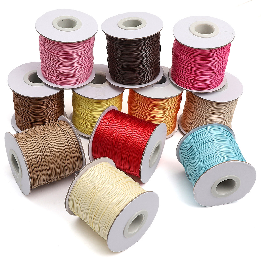 

10m/lot Korean Waxed Cotton Cord Waxed Thread Cord String Strap Necklace Rope Bead For DIY Bracelet For Jewelry Making Findings
