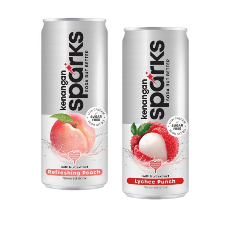 

(instant saja) Kenangan Sparks Minuman Karbonasi Refreshing Peach lychee Kaleng 250 ml