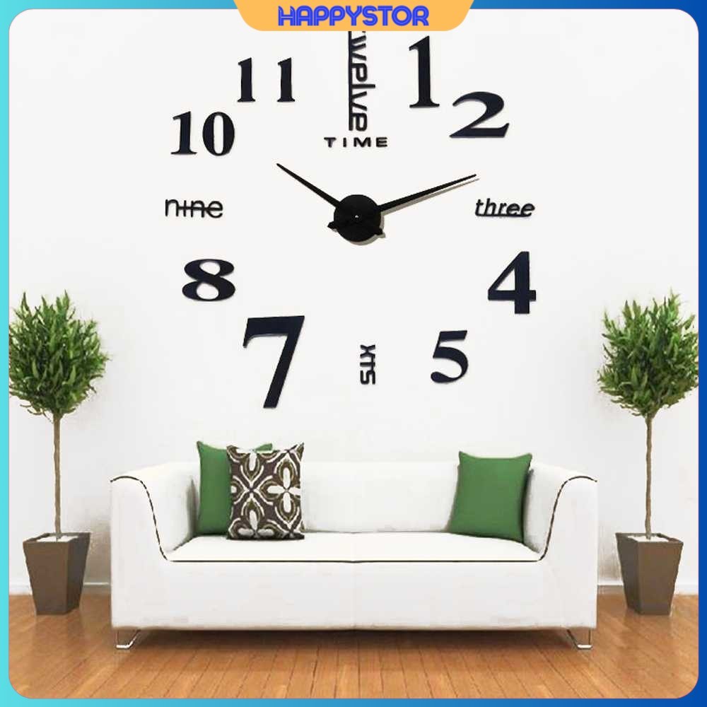 Jam Dinding Besar DIY Giant Wall Clock Quartz 120 cm - MR-101
