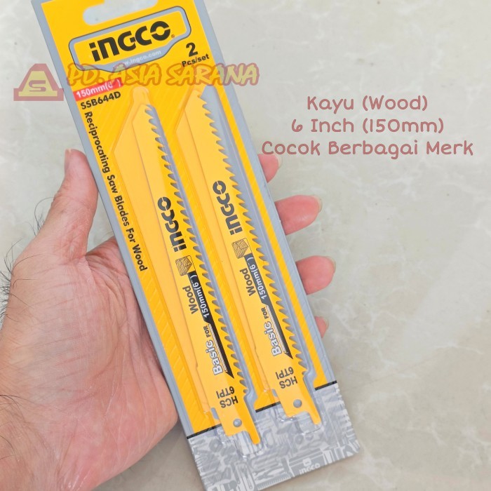 Mata Gergaji Reciprocating Kayu 2pcs INGCO / Sabre Saw Blade Wood