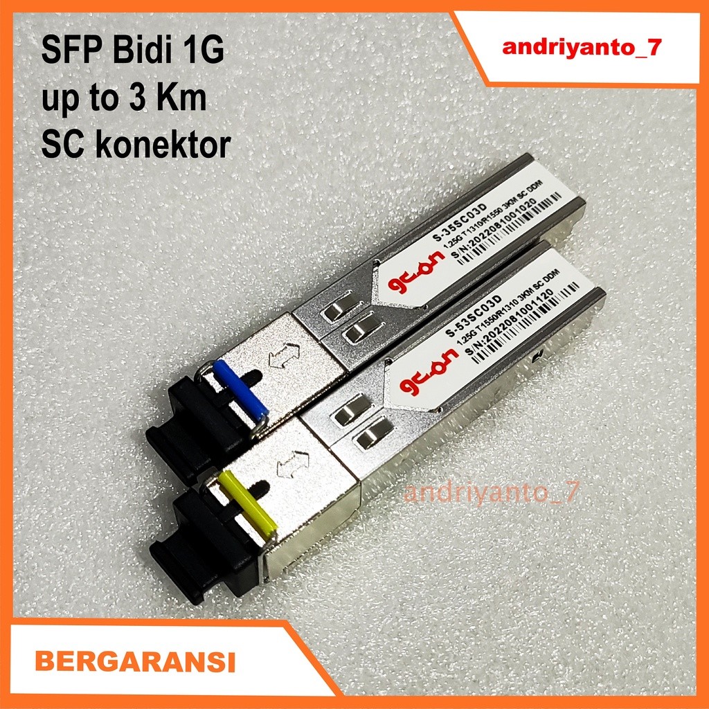 SFP BIDI 1G SC 3km Compatible Cisco Mikrotik TP-LINK D-Link