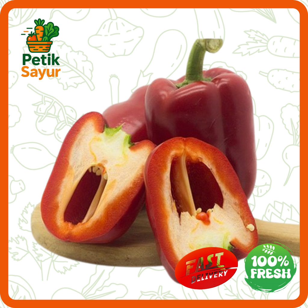 

Paprika Merah Konvensional 1 pcs PetikSayur
