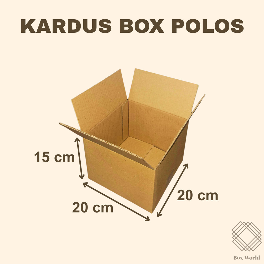 

KARDUS / KARTON / BOX / PACKING / PACKAGING COKLAT POLOS (20x20x15cm) - TERMURAH