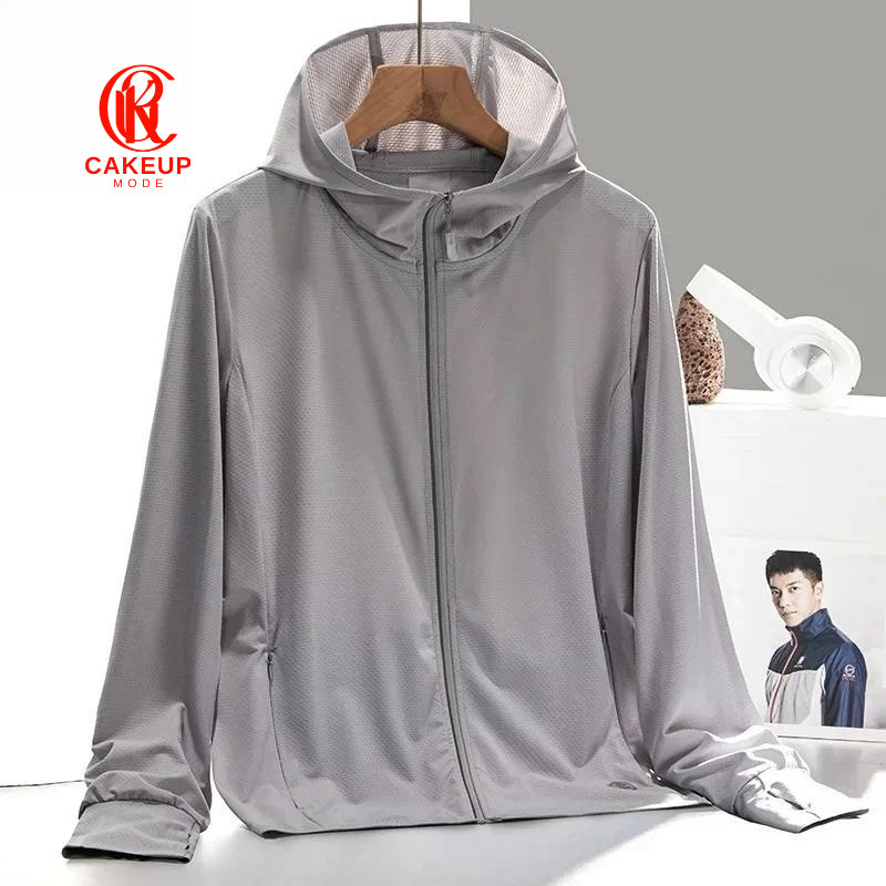 Haloon Jaket Anti UV Pakaian Olahraga Pria/Cowok Bahan Nyaman Distro