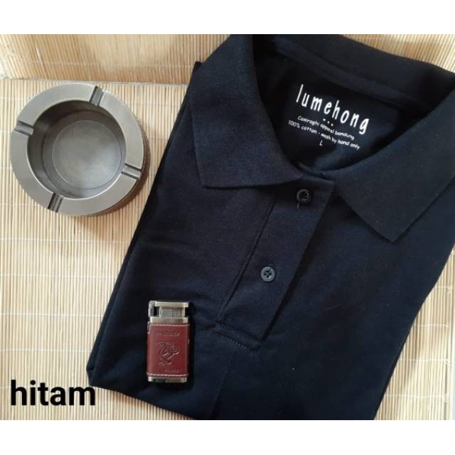 BAHAN PREMIUM / Kaos Kerah Polo Shirt Cotton CVC Pique Knit 24s LUMEHONG Hitam abu tua abu misty aqu