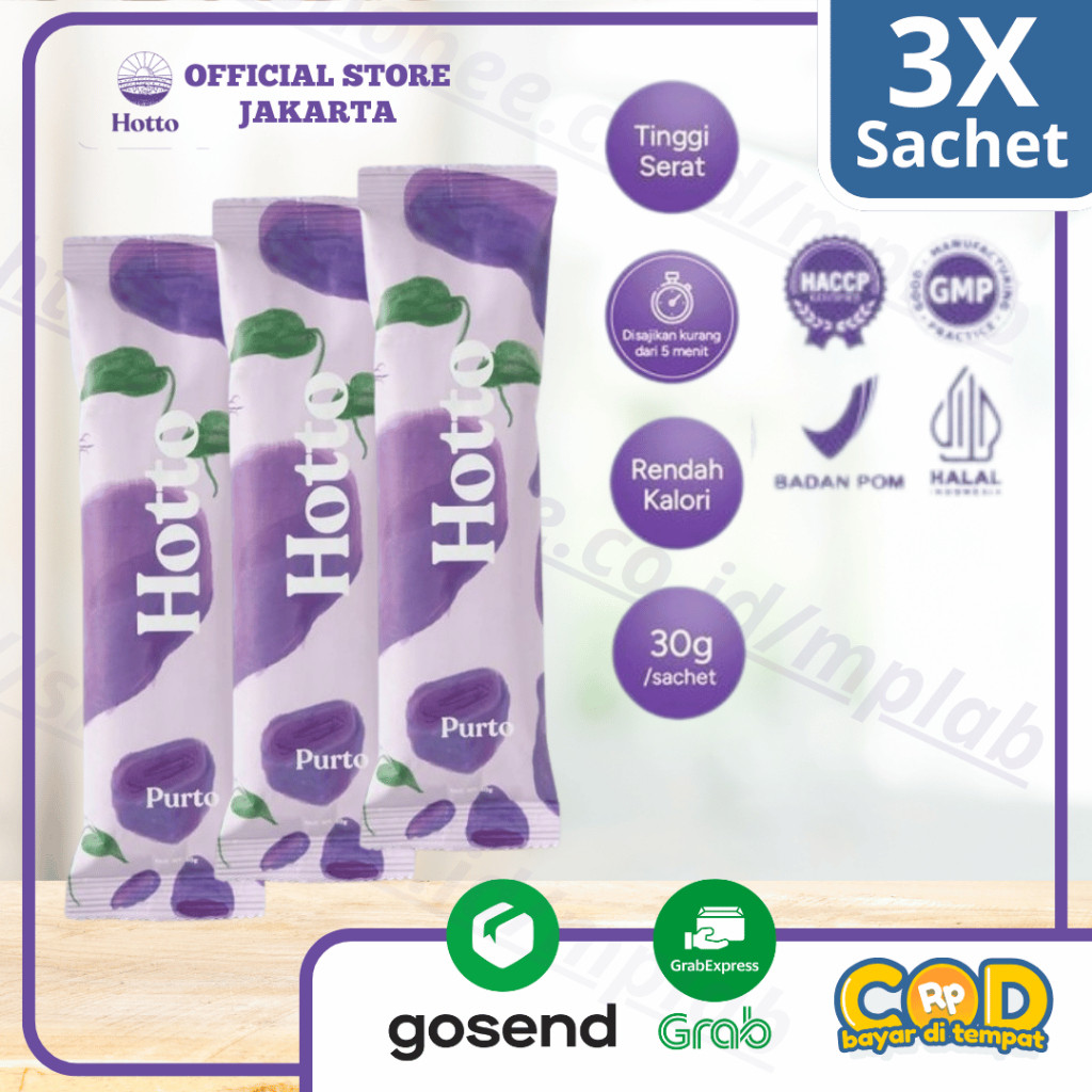 

[FLASH SALE] Kemasan Ekonomis 3 Sachet = Hotto Purto Official Jakbar=Multigrain Original 100% HALAL