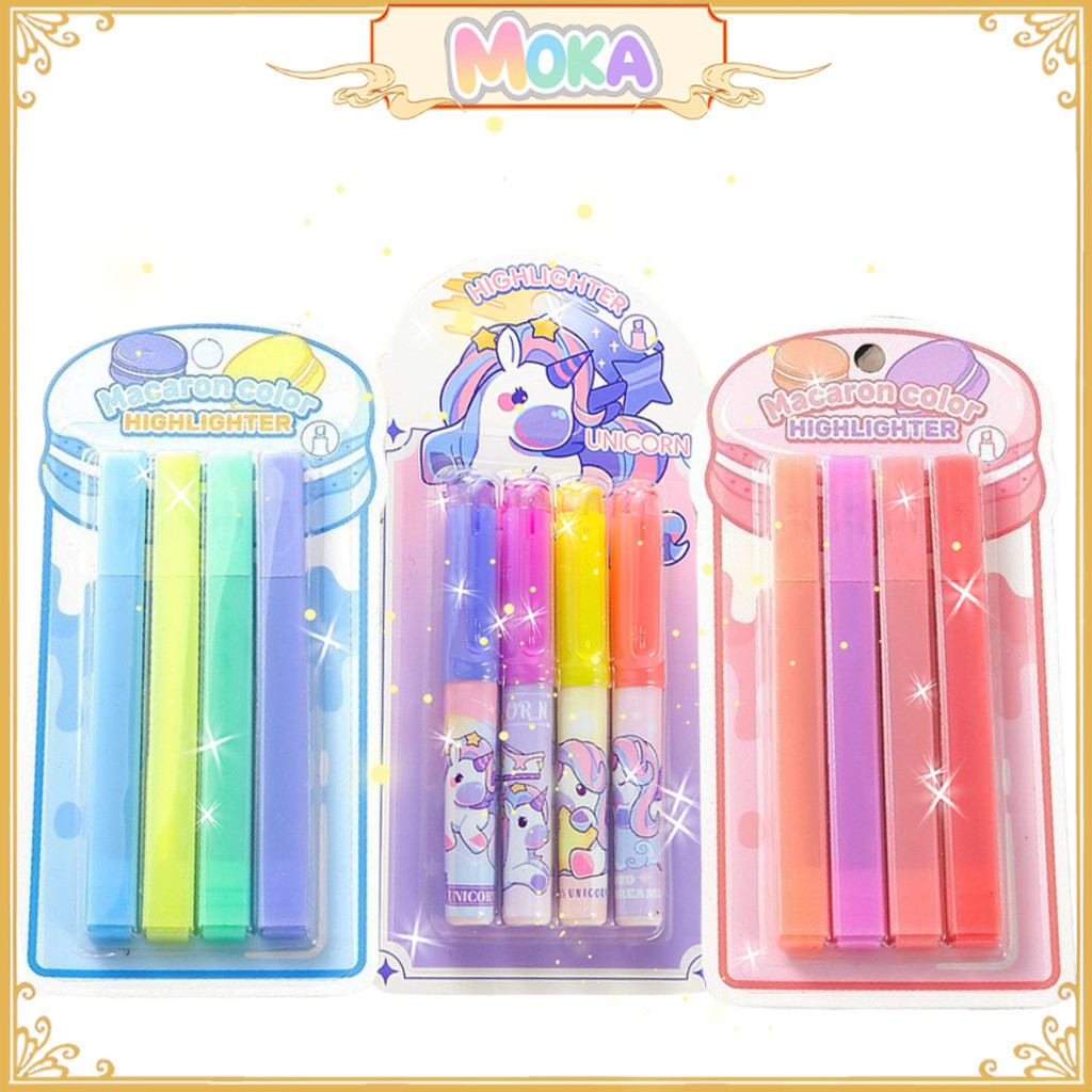 

MOKA 1 Set Isi 4 Perfect For Enhancing Journals, Notebook And Planners / Highlighter Pen Warna Pastel / Highlighter Warna Lembut Untuk Koleksi Jurnal MKP20