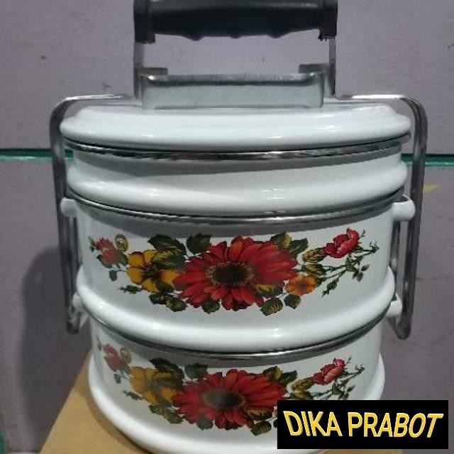 READY Rantang Enamel - Rantang Tenong 24 cm Susun 2,5 Maspion - 24 CM 2,5 SUSUN