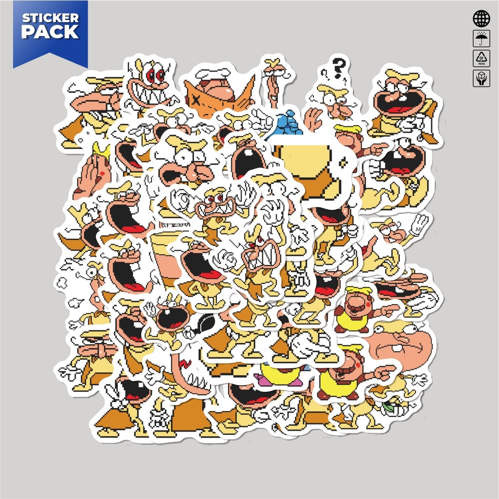 

[100PCS]Stiker Pack Stiker Pizza Tower V9 Aesthetic Vinyl Anti Air Dekorasi Sticker Laptop Buku Journal Koper Helm Casing HP Gitar Helm Skateboard