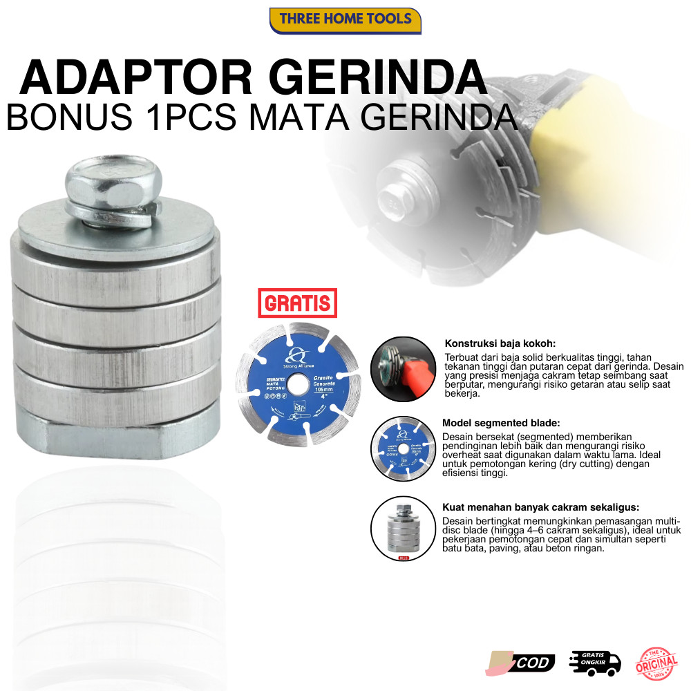 Set Promo Adaptor Mesin Gerinda Jadi Mesin BOR - Bobok Tembok Beton Ring Pengubah Gerinda