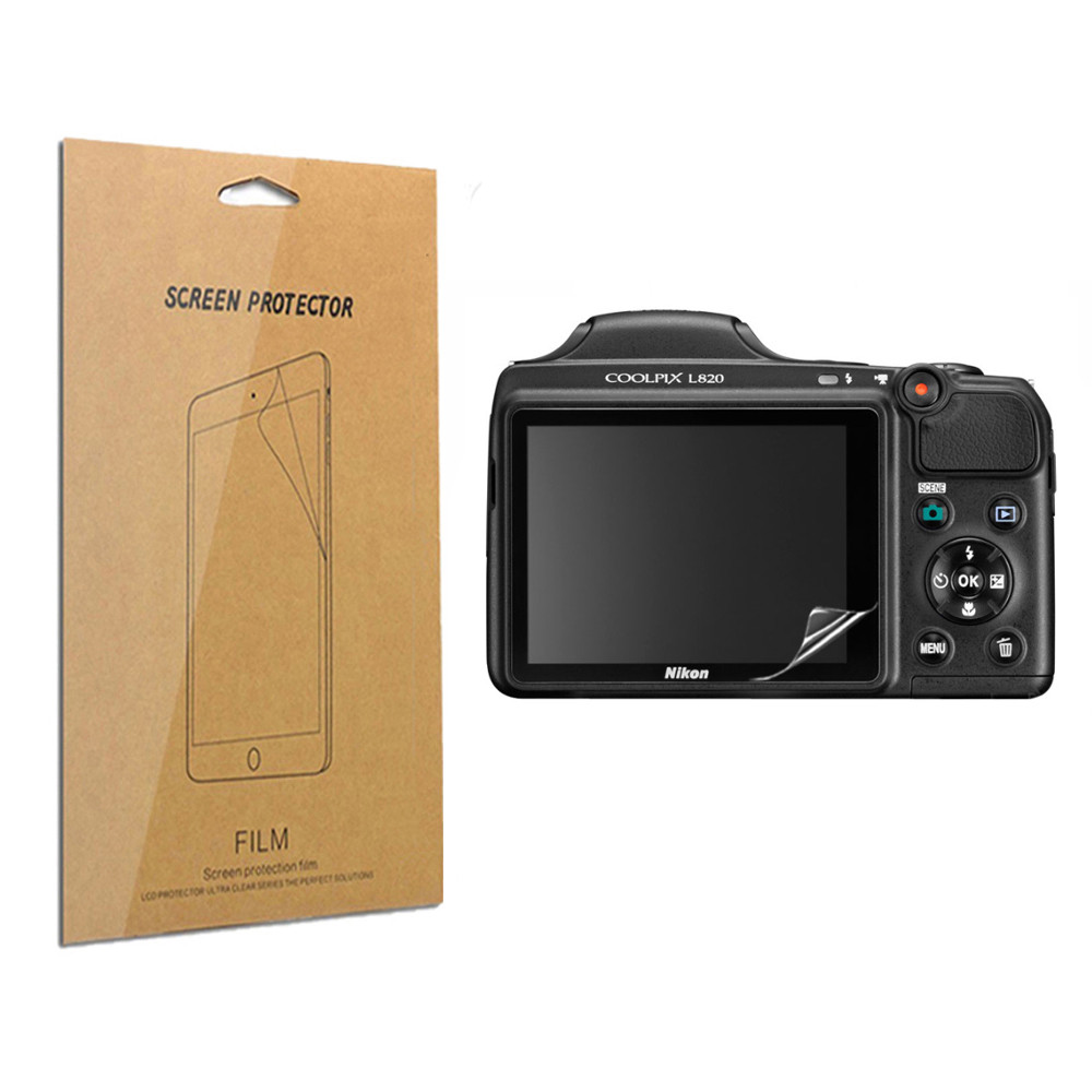 LCD Screen Protector Shield Film for Nikon CoolPix L820/L810 Camera Accesspries