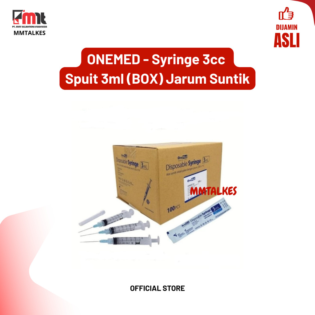 ONEMED - Syringe 3cc / Spuit 3ml (BOX) // Jarum Suntik