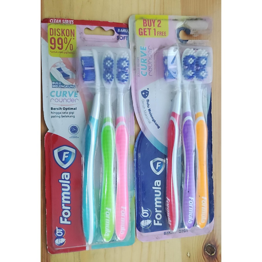 

Formula Sikat Gigi Curve Rounder Pack Isi 3 PCS