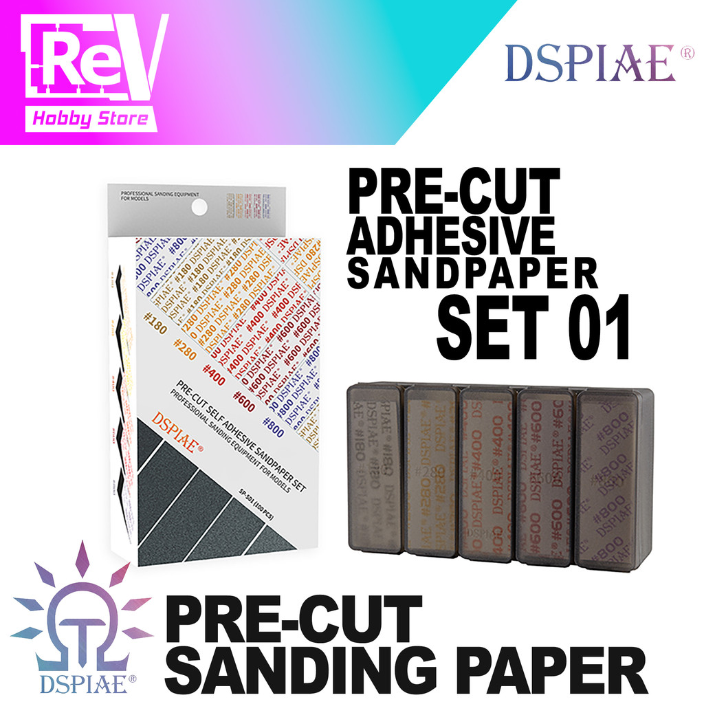 DSPIAE PRECUT SELF ADHESIVE SANDPAPER AMPLAS SANDING PAPER SET 01