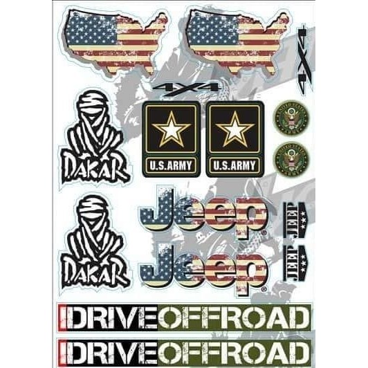 Stiker/sticker decal RC Jeep Rubicon 2