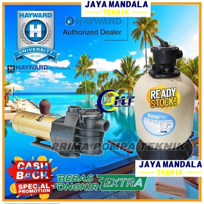 Paket Pompa Kolam Renang Hayward 1hp + Sand filter 17" Hayward Max Flo