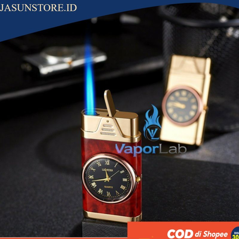 mancis korek api bara model jam watch lighter unik murah bisa diisi ulang
