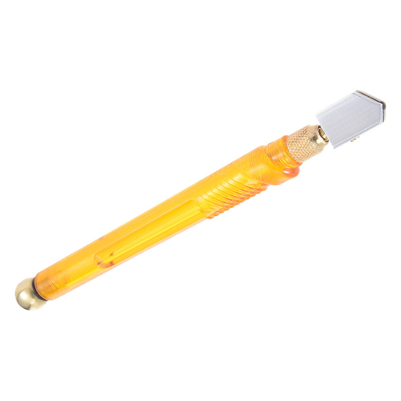 

6mm-12mm Glass Cutter Diamond Cutter Head Steel Blade Cutting Tool Pencil Style Oil Feed Plastic Handle 180mm Manual Tool