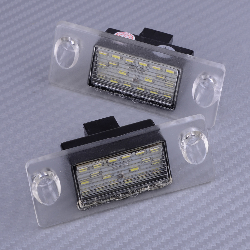 CITALL 2pcs 18 LED 12V DC 2 pin Plastic License Plate Lights Tail Lamp 5000H for Audi A4 B5 1995 199