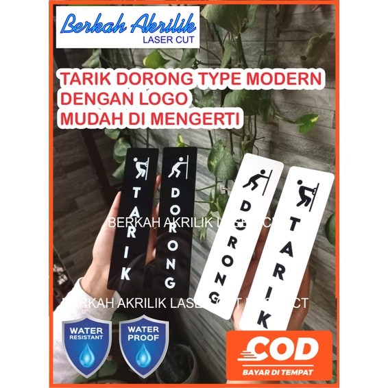 

Papan nama acrylic tulisan tarik dorong tahan air