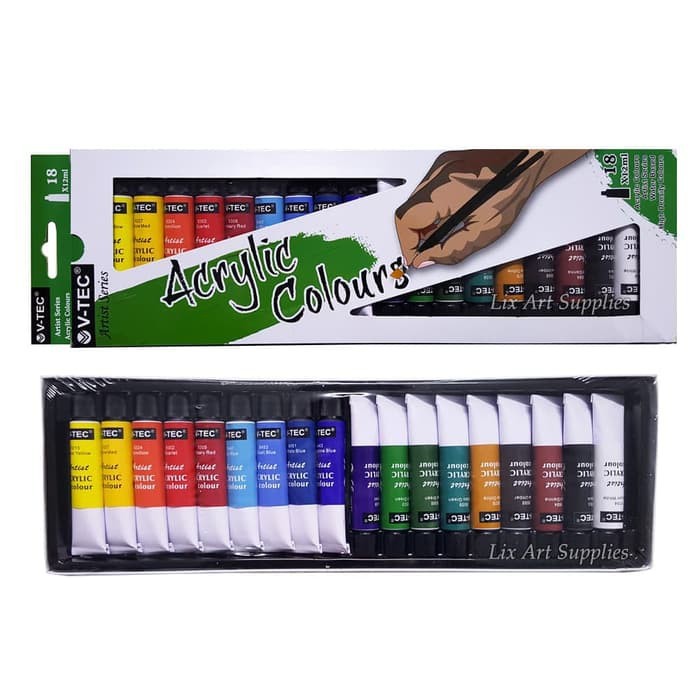 

VTEC CAT ACRYLIC SET 18 WARNA VT 818 / 12 ML