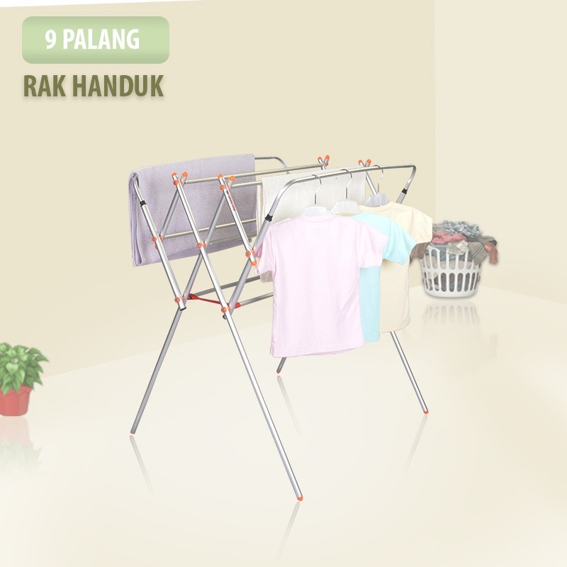 KB Jemuran Handuk Pakaian Baju Aluminium Alpha