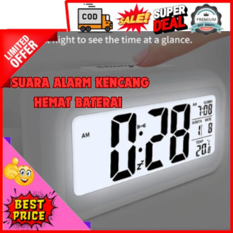 BISA COD Jam Weker Digital Alarm Bunyi Keras Jam Meja Digital Besar Baterai Aesthetic Untuk Meja Ker