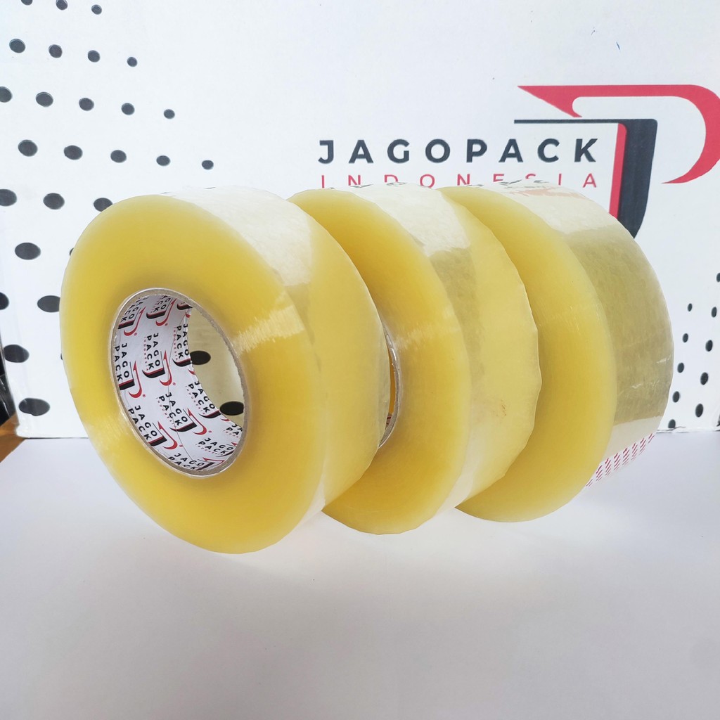 

PROMO 3 PCS - Lakban Bening 45 x 500 yard - Lakban Packing JUMBO - Jago Pack Indonesia