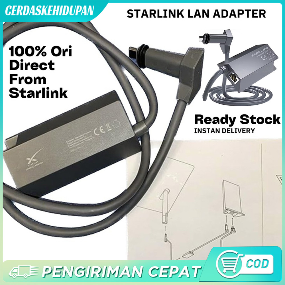 Adaptor Ethernet LAN Adapter Lan Starlink V2/Gen 2 STARLINK ETHERNET ADAPTOR / LAN / RJ45