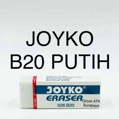 

( StaWorld/ DAPAT 1 PENGHAPUS ) Stip Eraser Penghapus Joyko B20 Putih Besar 526-B20