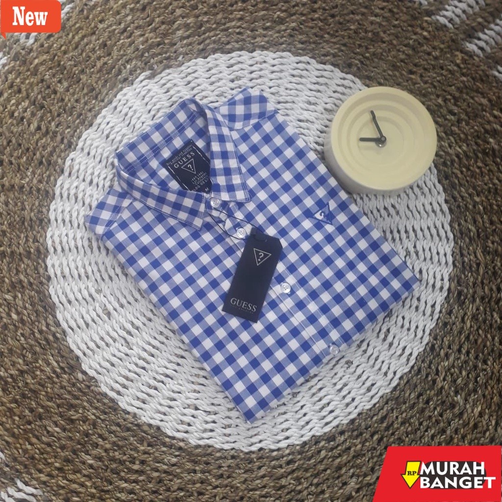 kemeja kotak kotak cowok KEMEJA TERBARU GUESS ORIGINAL// kemeja import kotak- kocak GUESS ORIGINAL//