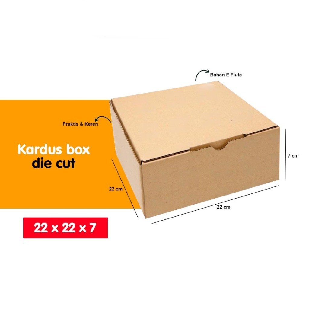 

Kardus Die Cut 22x22x7 | Karton Corrugated | Box Kotak Packing Souvenir | Dus Kotak Kado Hampers Polos