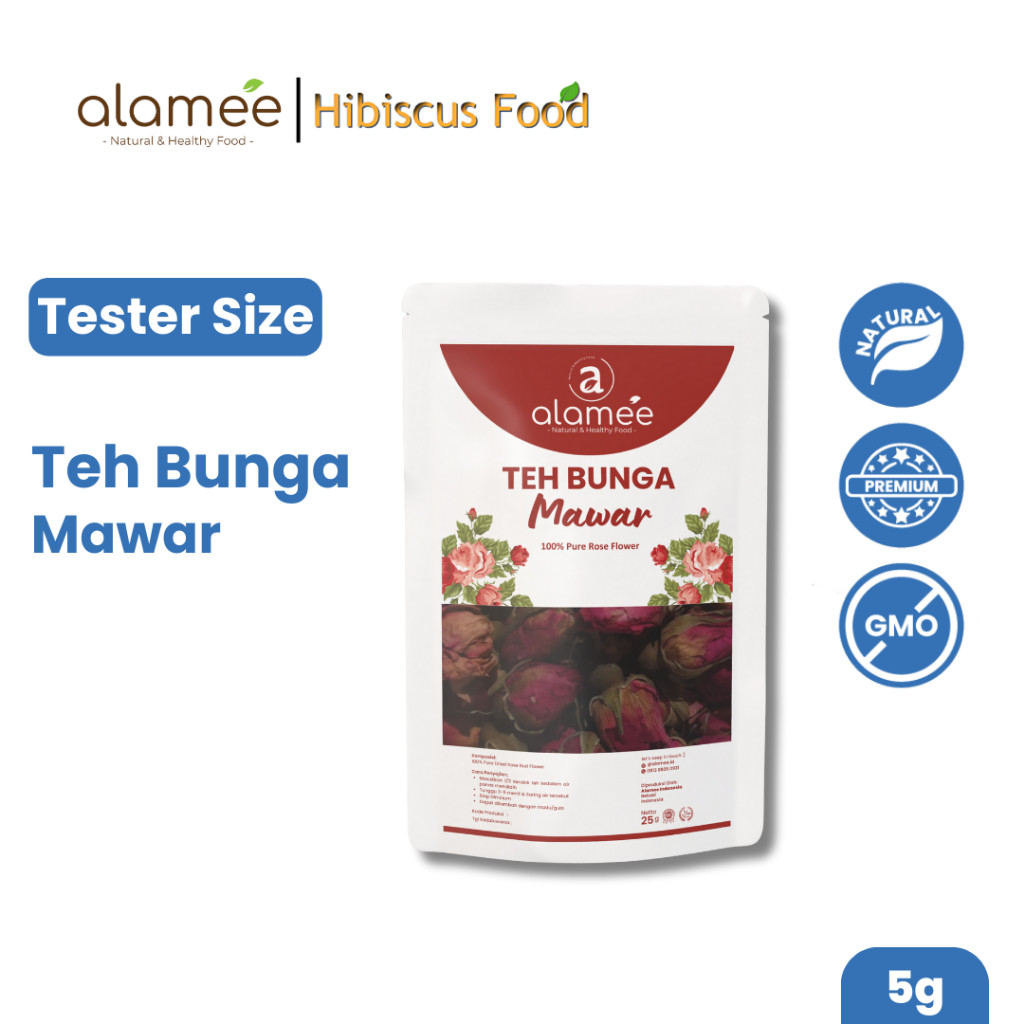 

Teh Bunga Mawar Rose Flower Kemasan Toples Flower Tea Organik Kering Dried Alami 5gr