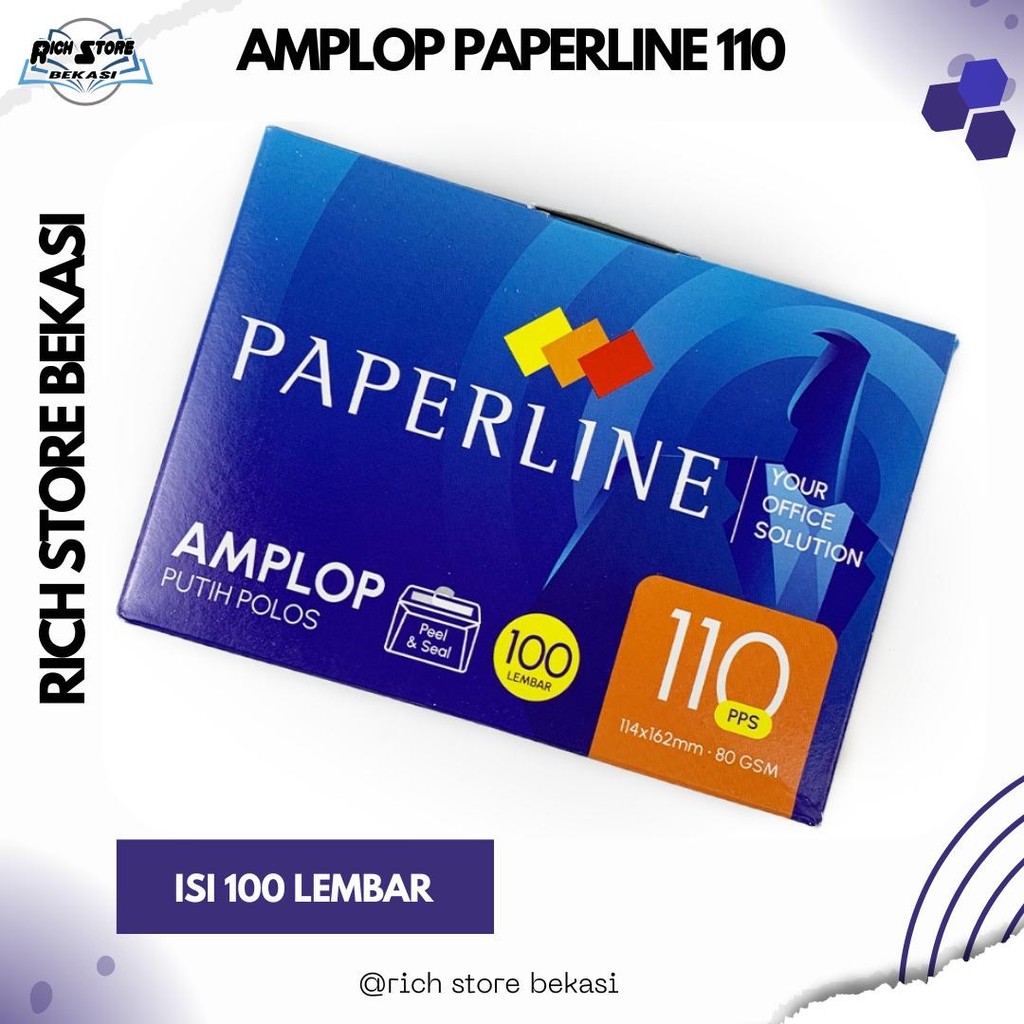 

AMPLOP PUTIH POLOS MERK PAPERLINE 110 (AMPLOP UKURAN SEDANG) PPL ISI 100 LEMBAR