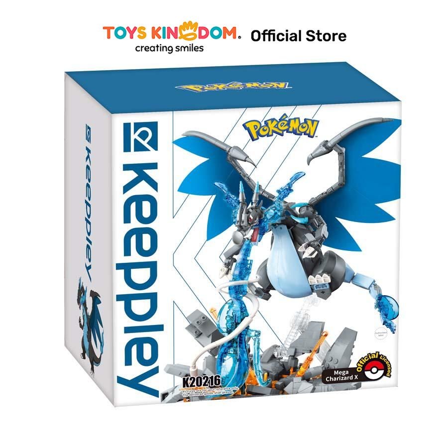 Toys Kingdom Keeppley Figure Pokemon Mega Charizard X Mainan Anak Kids Toy Card Game Permainan Kartu