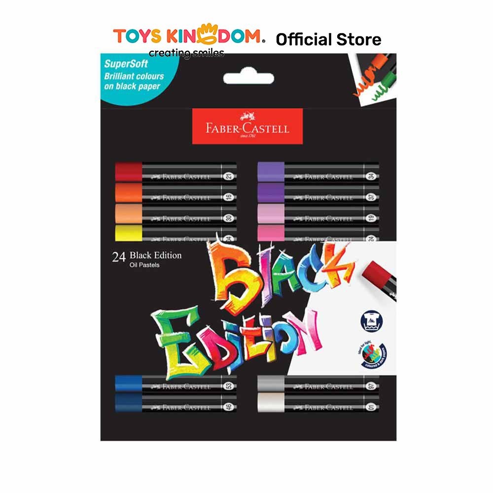 

Toys Kingdom Faber Castell Set 24 Pcs Oil Pastel Black Edition 220024 Crayon Alat Tulis Warna Warni Alat Mewarnai Perlengkapan Sekolah Anak Peralatan Menggambar