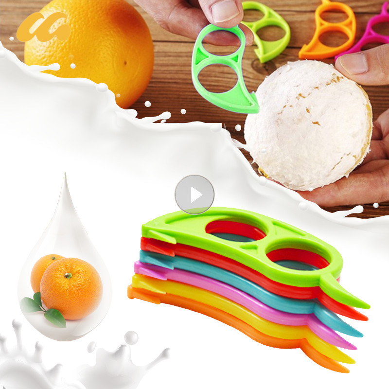 

3pcs Orange Citrus Peeler Plastic Fruit Slicer Portable Manual Peeling Potatoes Zesters Easy To Use Tools Kitchen Accessories