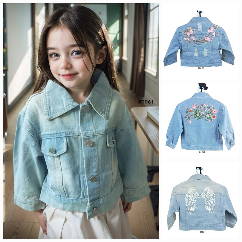 Jaket Jeans Anak Perempuan  Jaket Jeans Crop Jaket Denim Anak Keren Trendy Stylish Premium Import