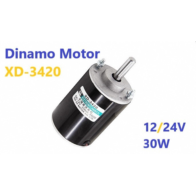 Dinamo Motor XD-3420 DC 12V/24V 30W (8194) - Dinamo 12V