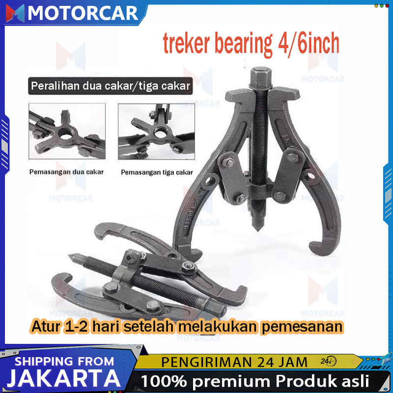 

Treker bearing 3 Kaki 3" 4" 6" Inch Gear Puller 3 Jaw Tracker alat melepas bearing Gear Dapat diganti dengan dua cakar/tiga cakar