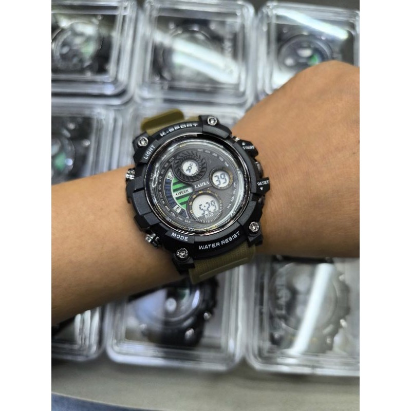 DISKON TERLARIS JAM TANGAN PRIA ORIGINAL LASIKA DIGITAL WATCH TAHAN AIR RUBBER ICE