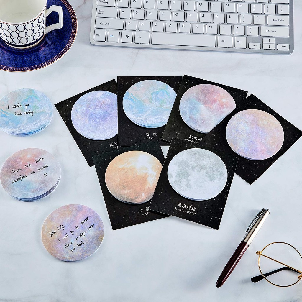 

STICKY NOTES MEMO PLANET GALAXY PASTEL GEMAS