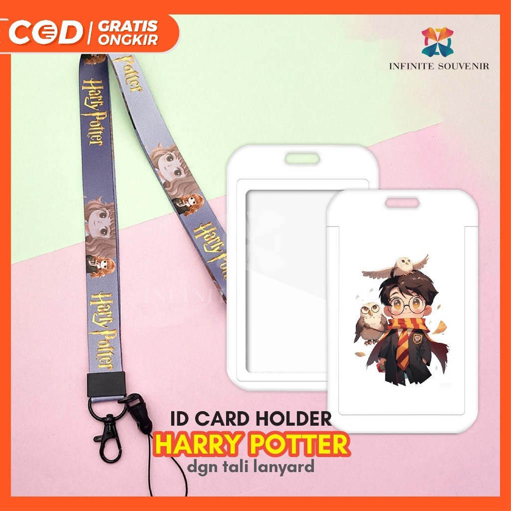 

[N004] HARRY POTTER / Name Tag / ID Card Holder Motif Karakter Harry Potter dengan Tali Lanyard