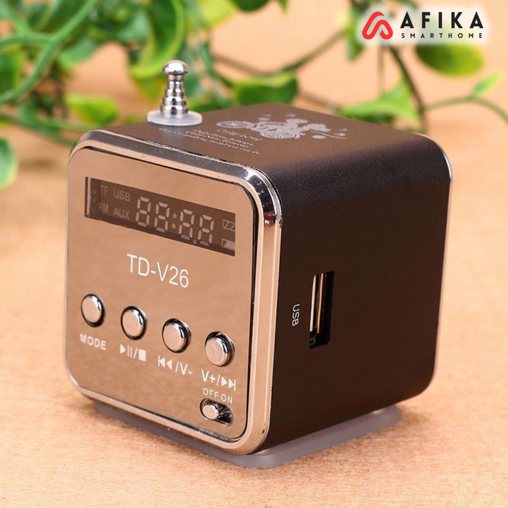 Speaker Bluetooth Mini Portabel FM Radio TF Card