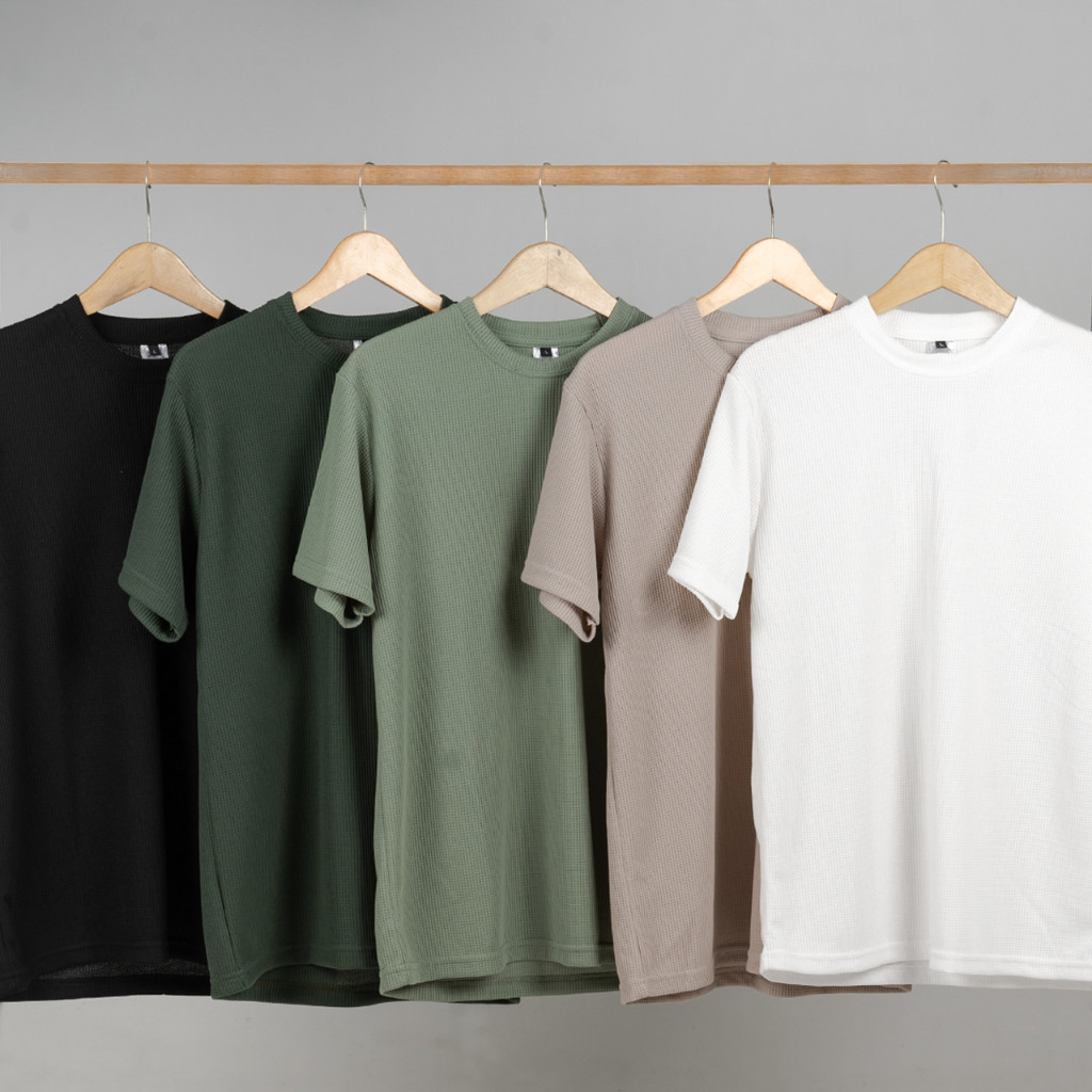 Kaos Pria Polos Waffle Premium / Kaos Polos Waffle UNIQLO