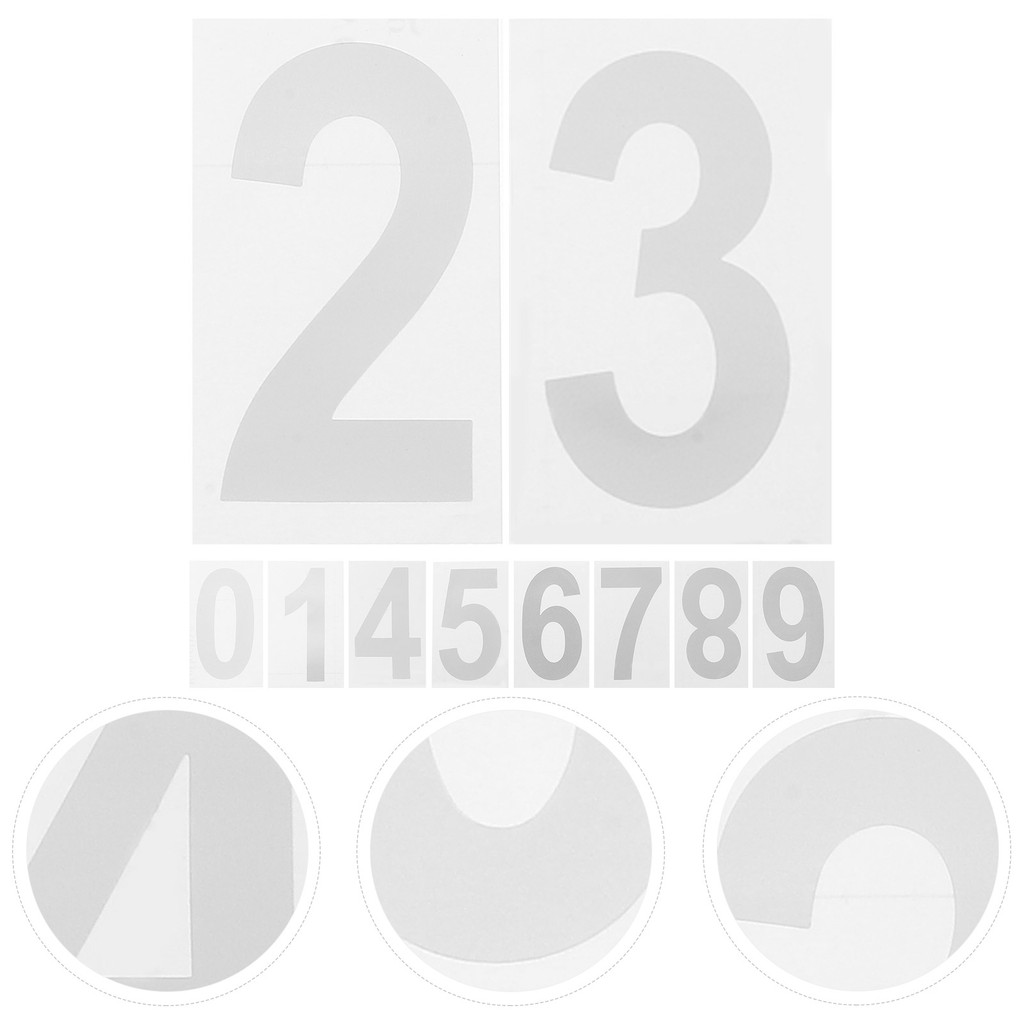 

Number Reflective Stickers Letter Mailbox Numbers for outside Waterproof White The Pet Decal